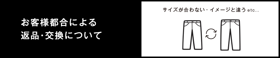 お客様都合による商品の返品・交換について