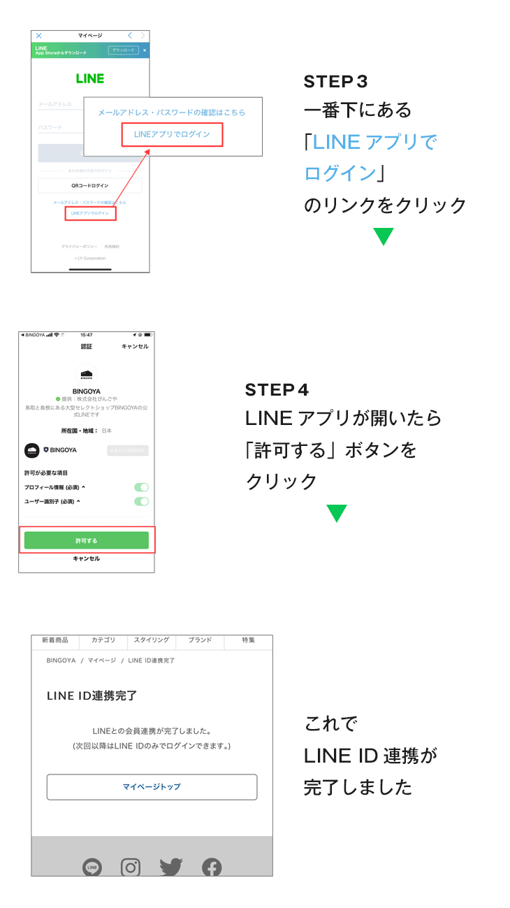 LINE ID連携方法